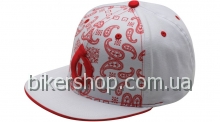 Кепка SixSixOne BANDANA HAT WHT/RED L/XL