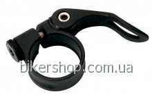 Підседельний хомут MTB, 31,8 мм +эксцентр Al чорний
