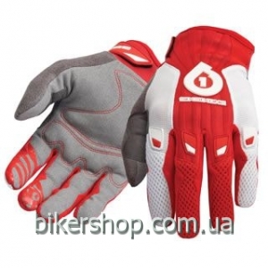 Рукавички довгий палець 10 COMP GLOVE WHITE/RED L