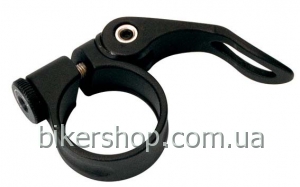 Підседельний хомут MTB, 34,9 мм +эксцентр Al чорн