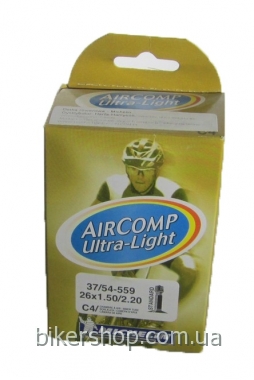 Камера Michelin C4 26\" 26X1.5-2.2 (37/54X559) Schrader 34mm AirComp Ultra-light