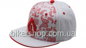 Кепка SixSixOne BANDANA HAT WHT/RED L/XL