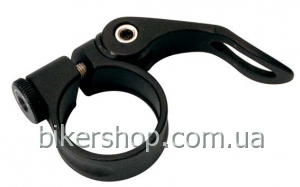 Підседельний хомут MTB, 31,8 мм +эксцентр Al чорний