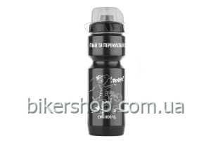 Фляга ONRIDE Dino 20 800 мл чорна/білий принт з ковпачком та мембраною