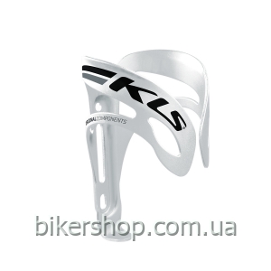 Фляготримач алюмінієвий KLS Squad білий/сірий