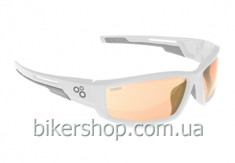 Окуляри ONRIDE Point матовий білий/сірий з лінзами Orange (51%)