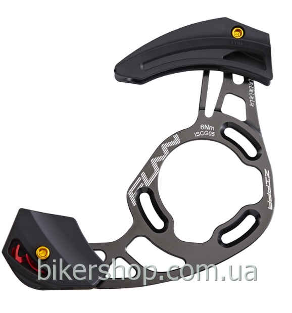 Заспокоювач ланцюга Funn ZIPPA AM ISCG05/External BB mount (with adaptor) Tooth Capacity:32T~38T Ano. Grey/Black