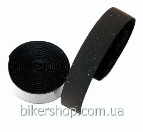 Обмотка руля LONGUS пробковая, черная (пара, комплект)