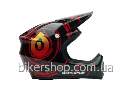 Шлем фуллфейс EVOLUTION INSPIRAL BLACK/RED XS