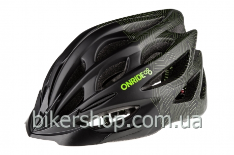 Шолом ONRIDE Mount чорний/зелений M (55-58 см)