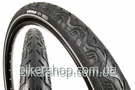 Покрышка Michelin City  Black 26X1.40 светоотражатель Стальной (жесткий) корд