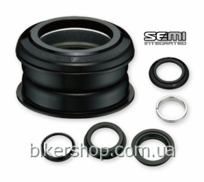 Рулевая колонка VP 1 1\8 полуинтегрированная, картриджный подшипник 28.6/41.4/30, без якоря,черная