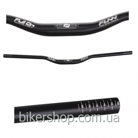 Руль Funn FULL ON BAR Ø31.8 , 7° Back, 0° Up, 31.8mm, ano. Finish Blast Black 800mm 0 rise