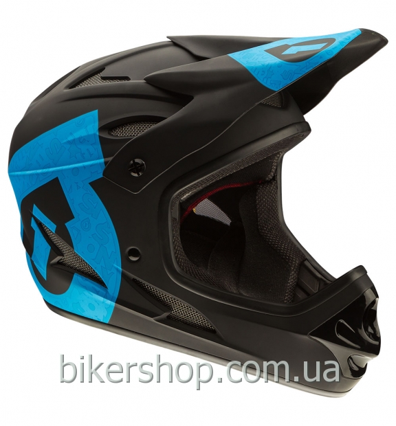 Шлем фуллфейс SixSixOne COMP HELMET BLACK/CYAN XS