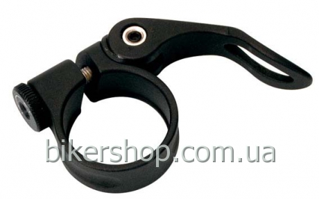 Підседельний хомут MTB, 31,8 мм +эксцентр Al чорний