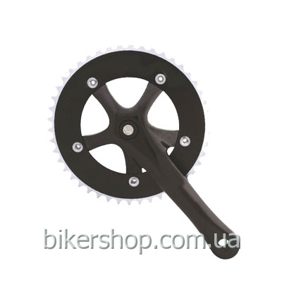 Шатуни PROWHEEL SINGLE Solid-246T-F-1 46T 175mm black