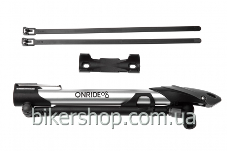 Насос компактний підлоговий ONRIDE Power алюмінієвий макс.тиск 120 PSI голівка під FV/AV