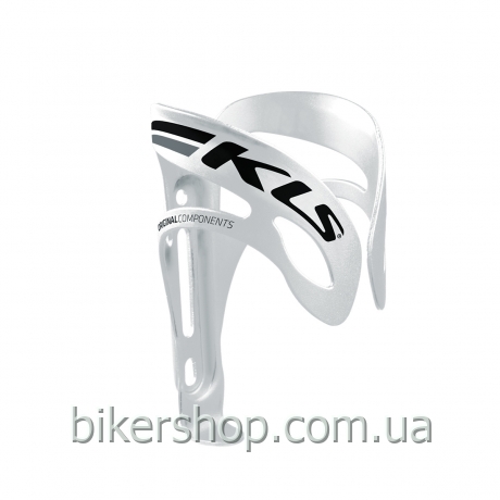 Фляготримач алюмінієвий KLS Squad білий/сірий